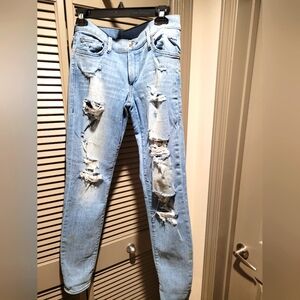 True Religion Ripped Jeans Light Wash